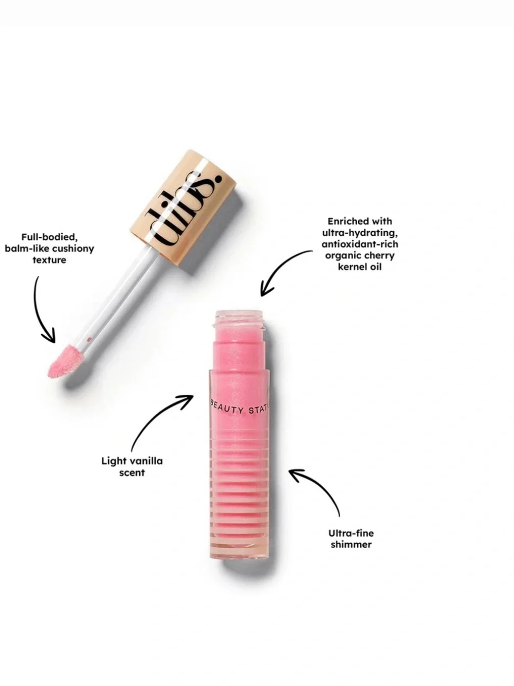 dibs Desert Island Tinted Lip Gloss — Sheer Pink Shine